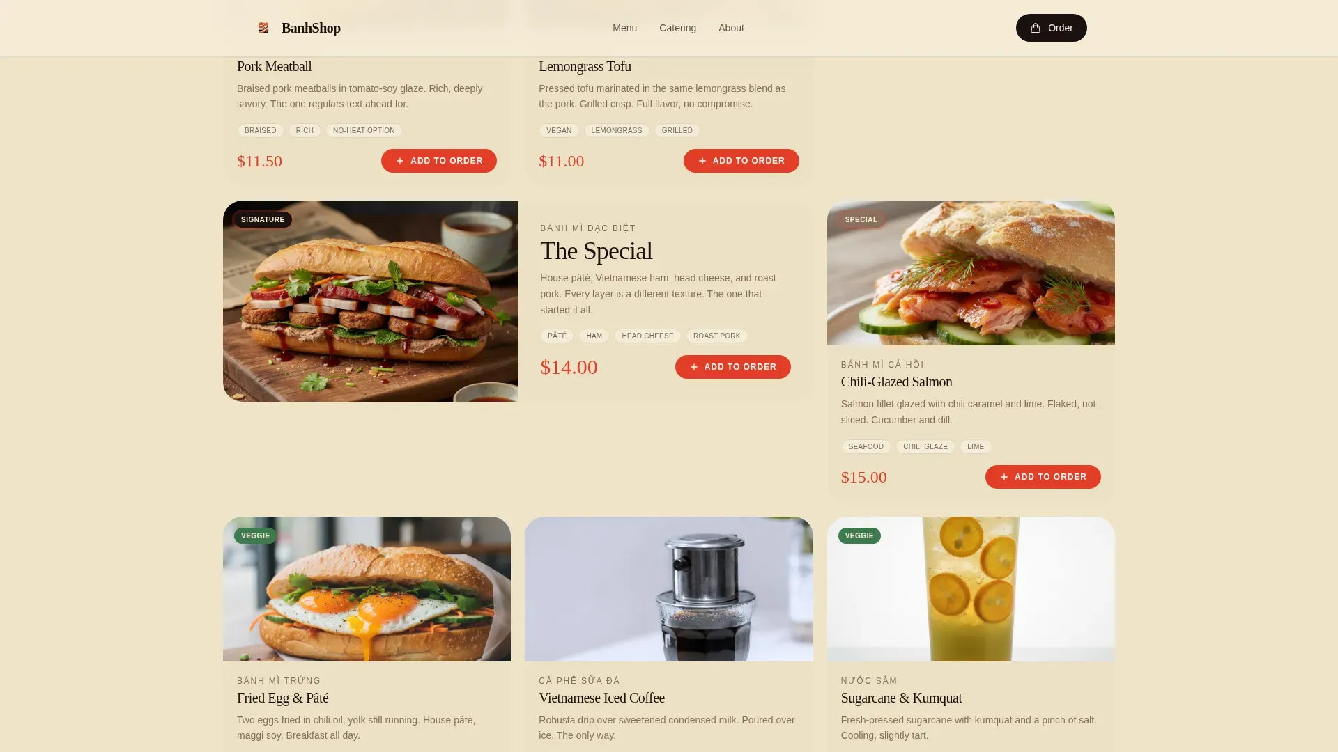 ì Shop Landing Page Template - Haute Craft Card Grid