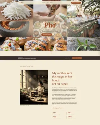 Vietnamese Catering Landing Page Template | Agrarian Root