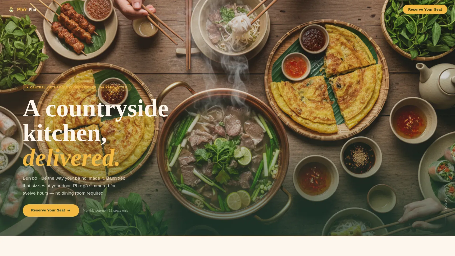 Cloud Kitchen Landing Page Template - Pastoral Calm