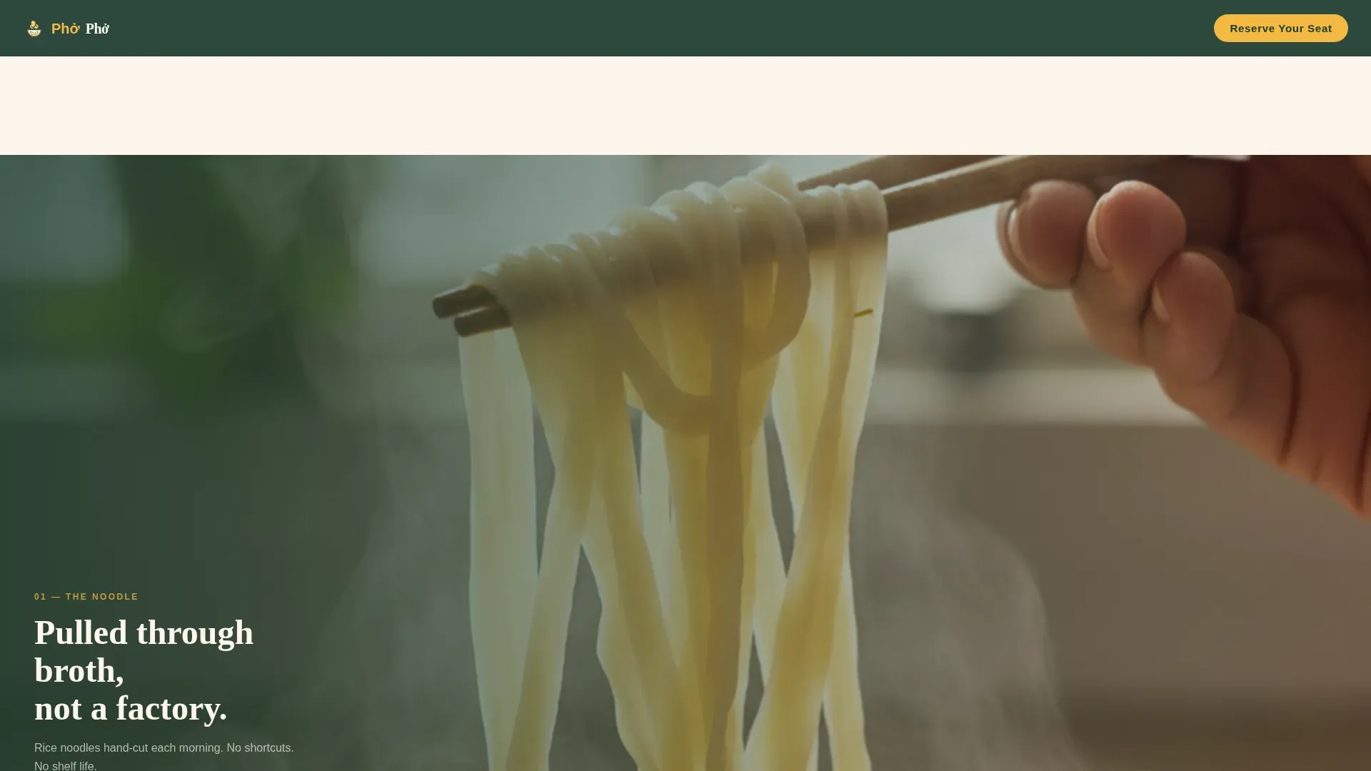 Cloud Kitchen Landing Page Template - Pastoral Calm