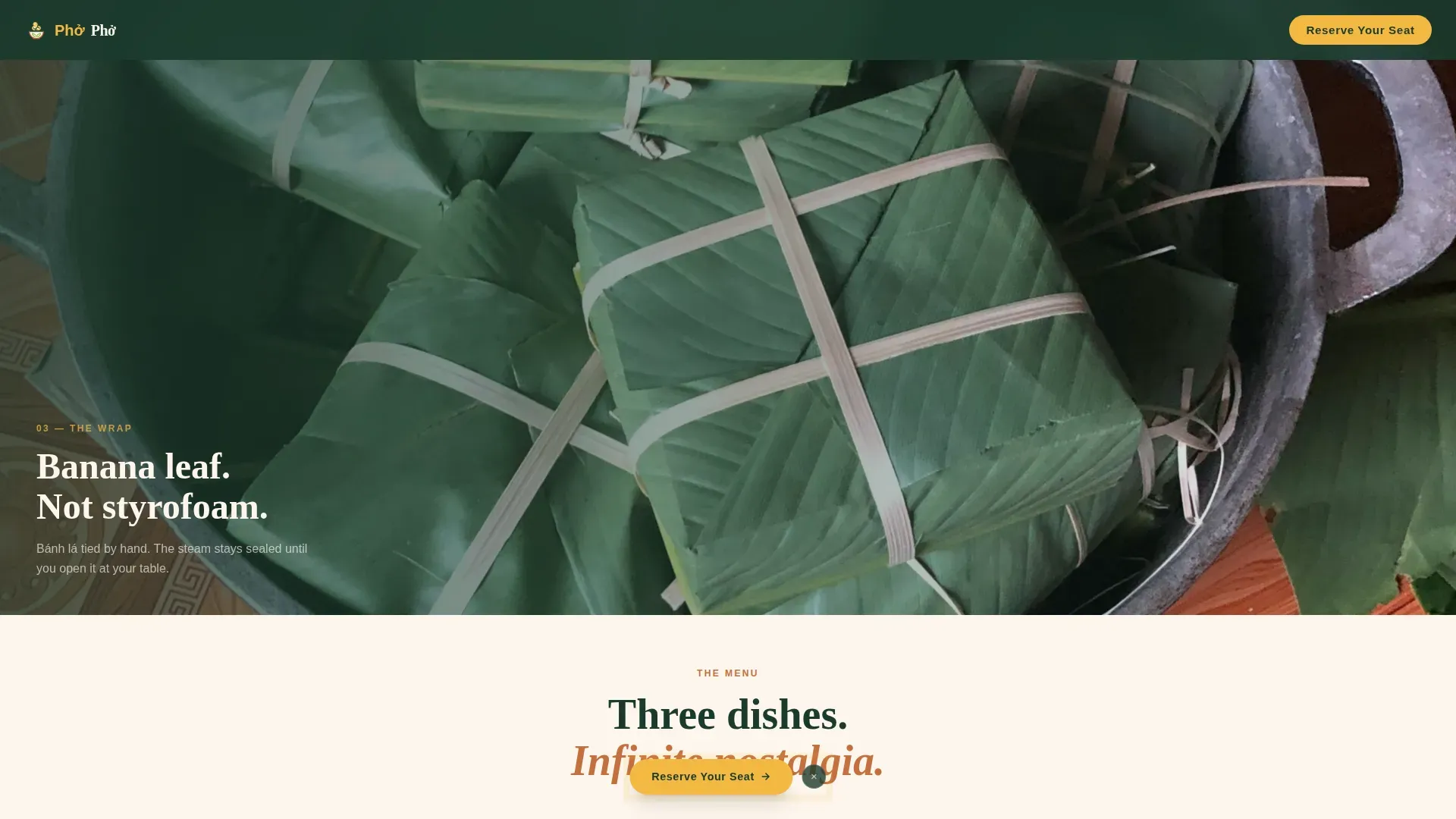 Cloud Kitchen Landing Page Template - Pastoral Calm