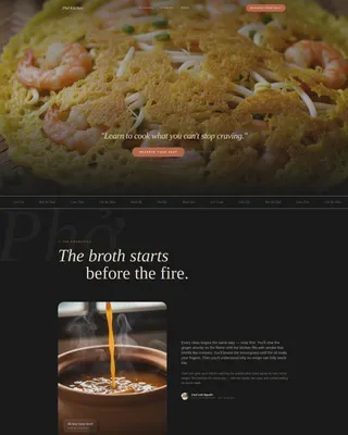 Vietnamese Cooking Class Landing Page Template