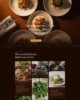 Fine Dining Reservation Landing Page Template