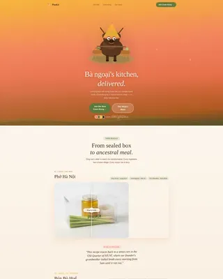 Ancestral Recipe Cook-Along Landing Page Template
