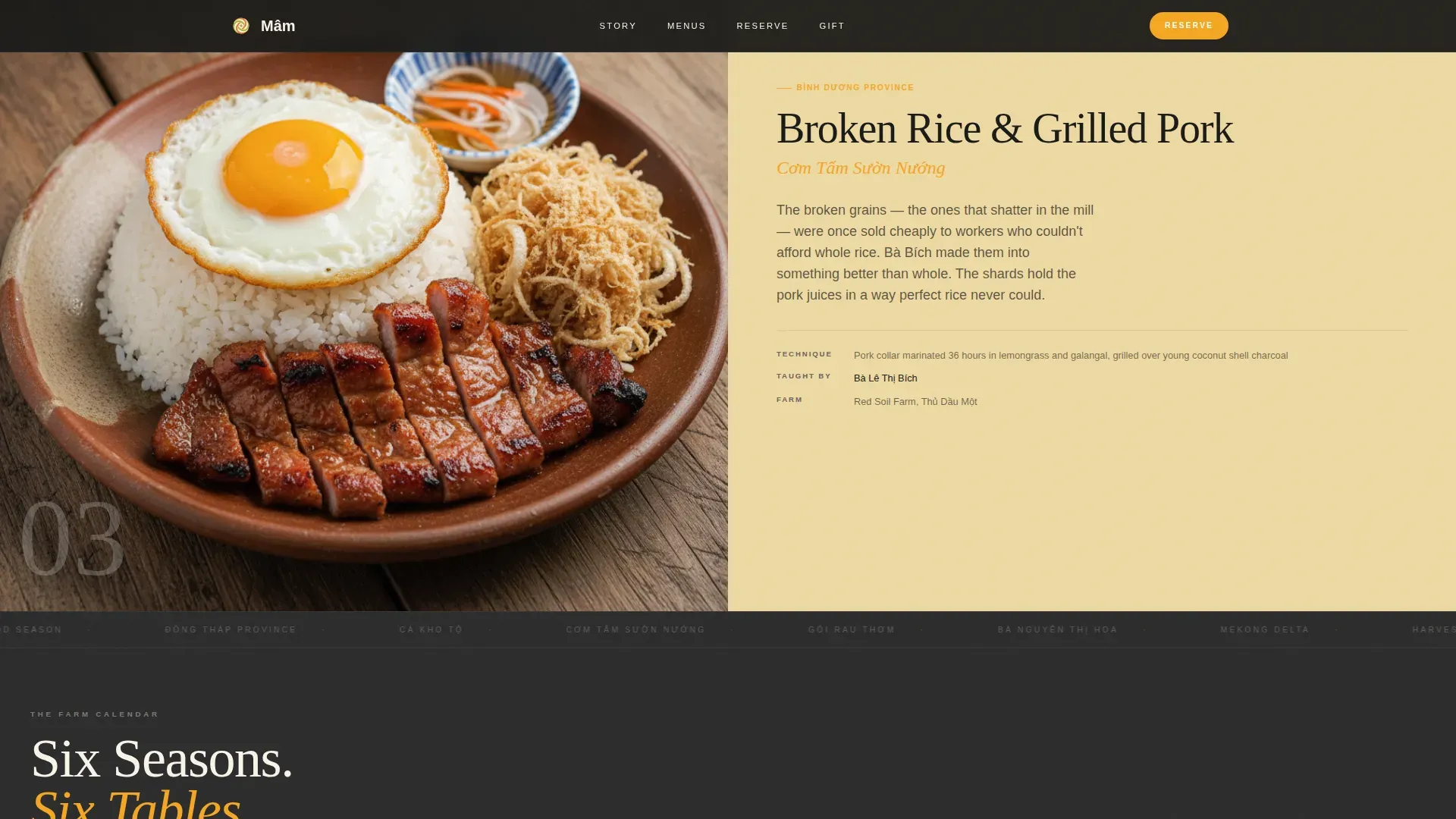 Immersive Vietnamese Kitchen Landing Page Template