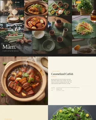 Immersive Vietnamese Kitchen Landing Page Template