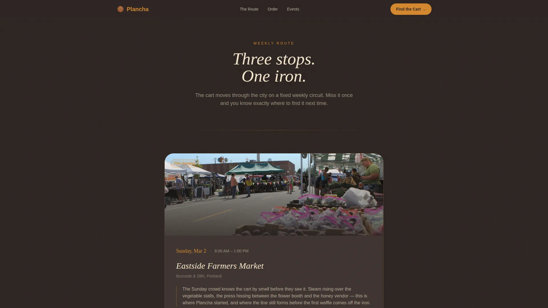 Street Food & Market Stall Booking Website Template