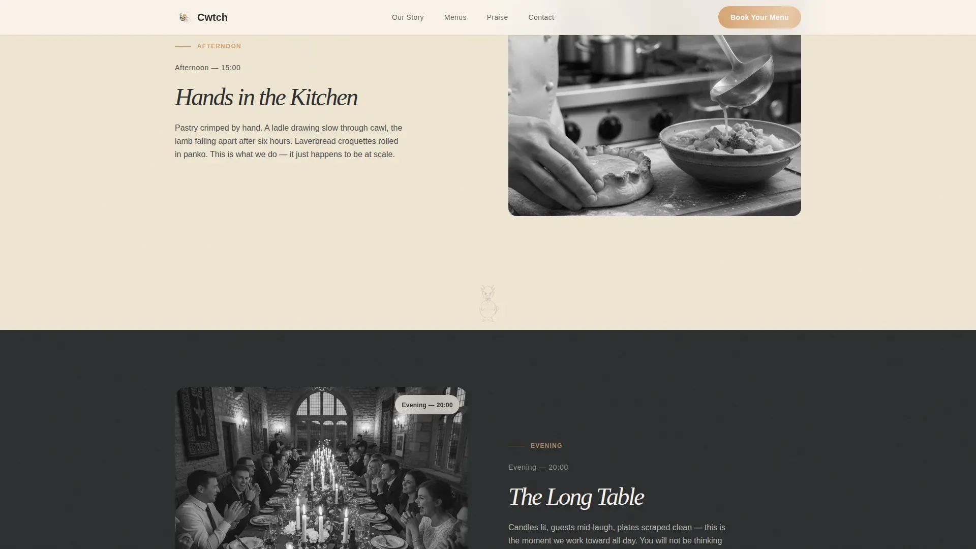 Welsh Heritage Catering Landing Page Template