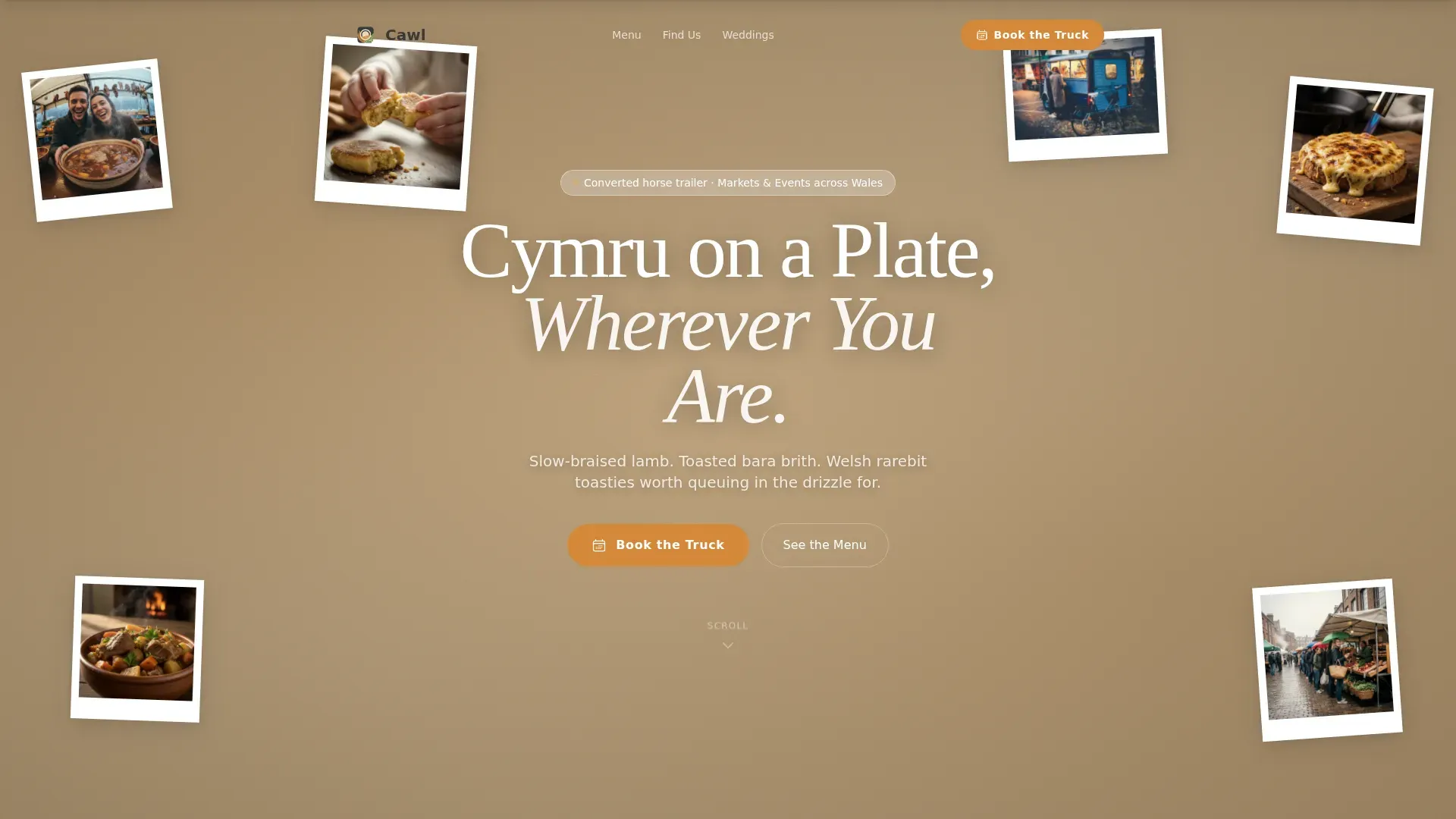 Welsh Food Truck Landing Page Template | Warm Artisan