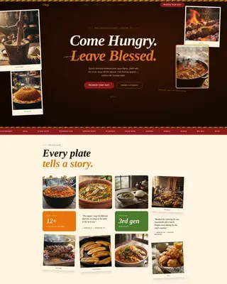West African Restaurant Landing Page Template