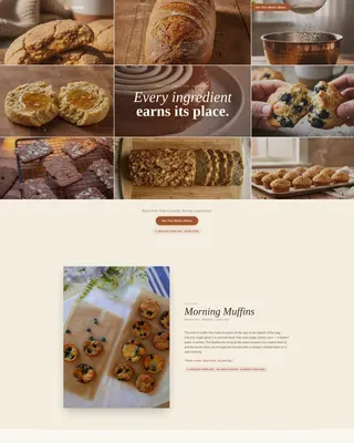 Whole30 Artisan Bakery Landing Page Template