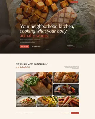 Whole30 Meal Delivery Catering Landing Page Template