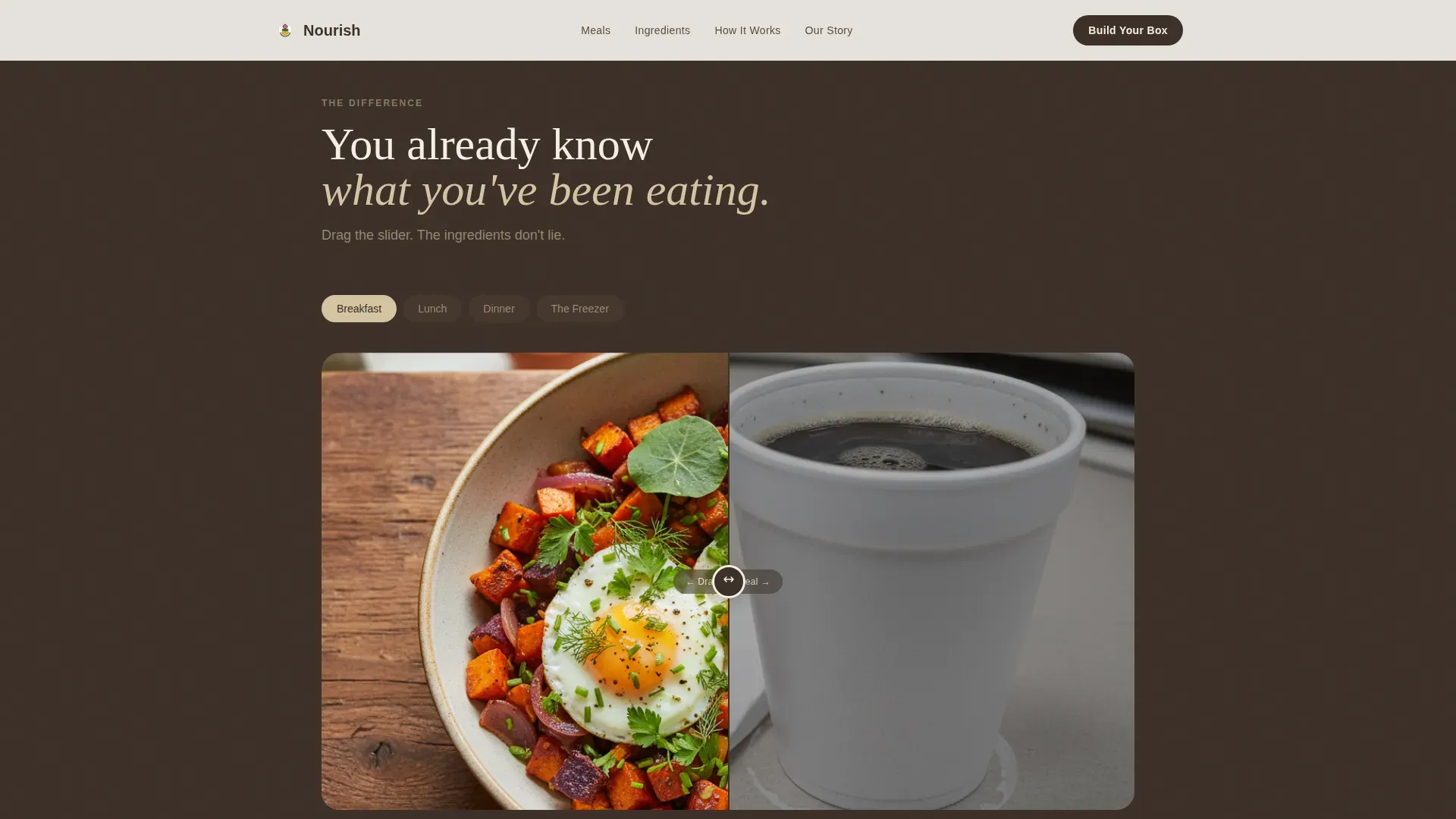 Whole30 Frozen Meal Delivery Landing Page Template