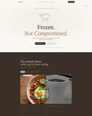 Whole30 Frozen Meal Delivery Landing Page Template