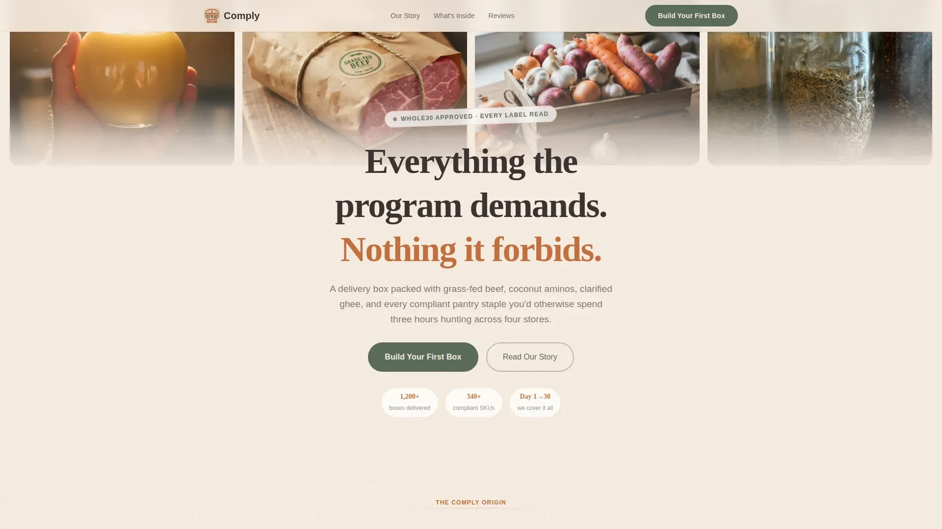 Whole30 Grocery Delivery Landing Page Template