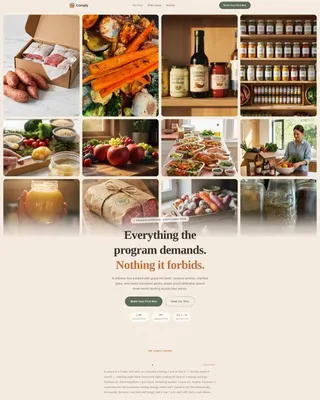 Whole30 Grocery Delivery Landing Page Template