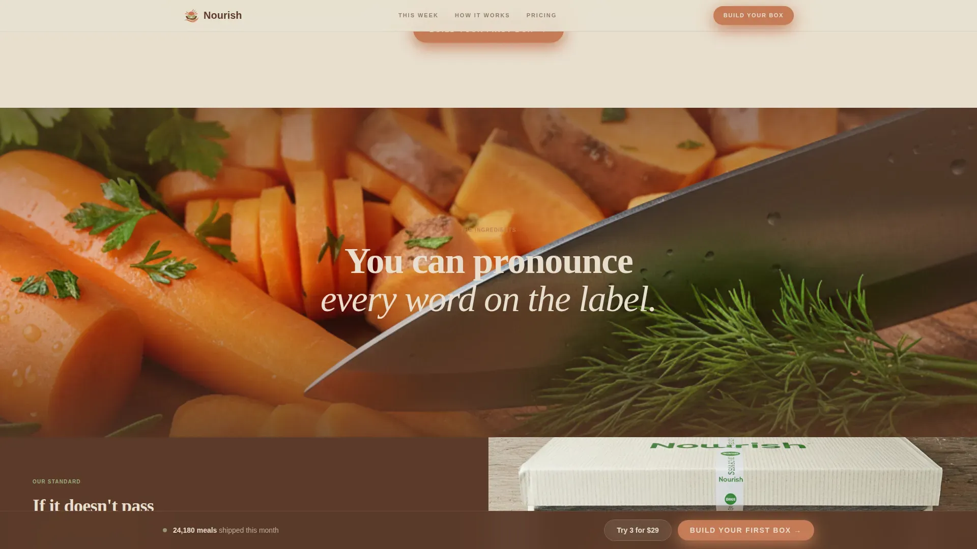 Whole30 Meal Delivery Landing Page Template