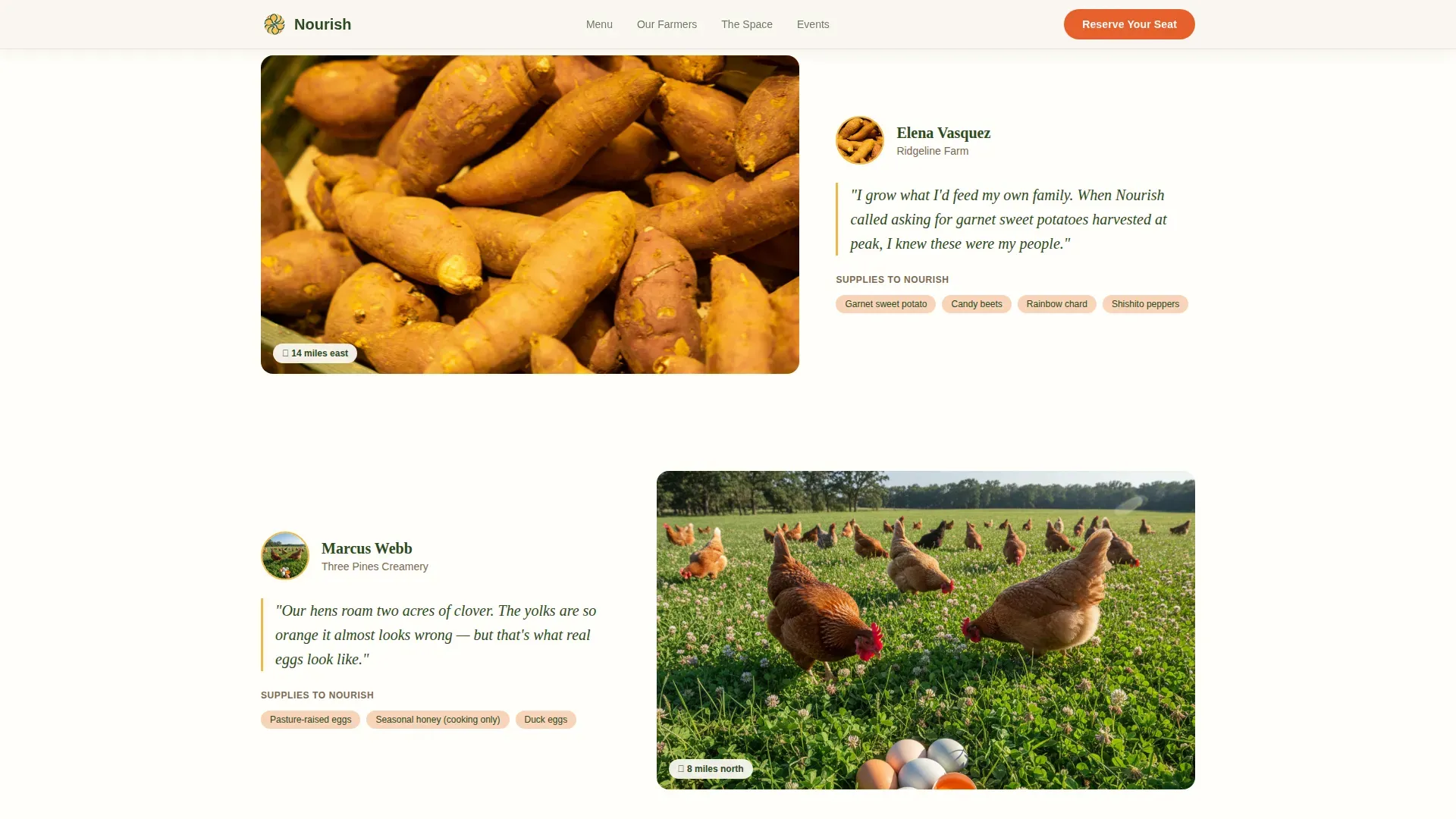 Whole30 Restaurant Gallery Landing Page Template
