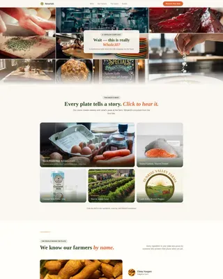 Whole30 Restaurant Gallery Landing Page Template