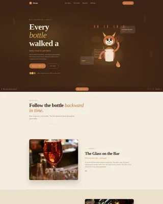 Artisan Wine Bar Origin Story & Booking Website Template