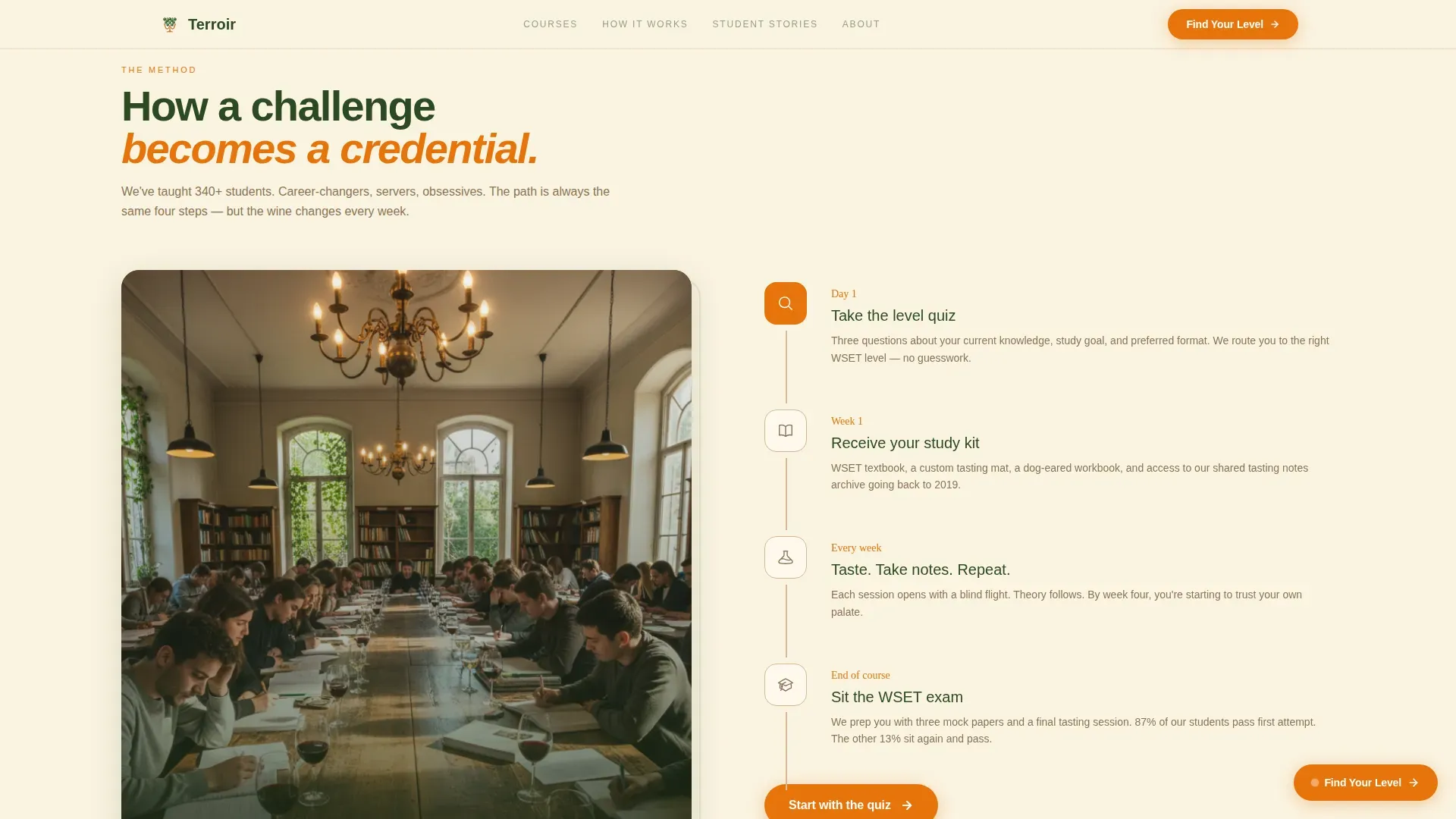 Agrarian Wine Education Landing Page Template