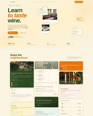 Agrarian Wine Education Landing Page Template