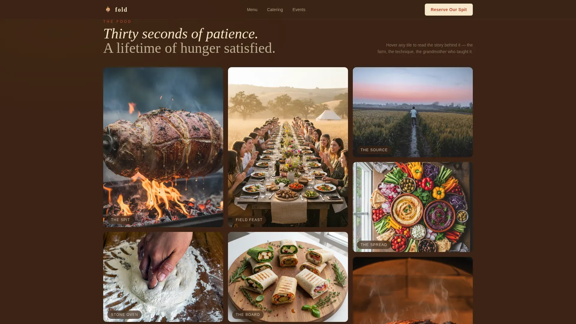 Agrarian Shawarma Event Landing Page Template