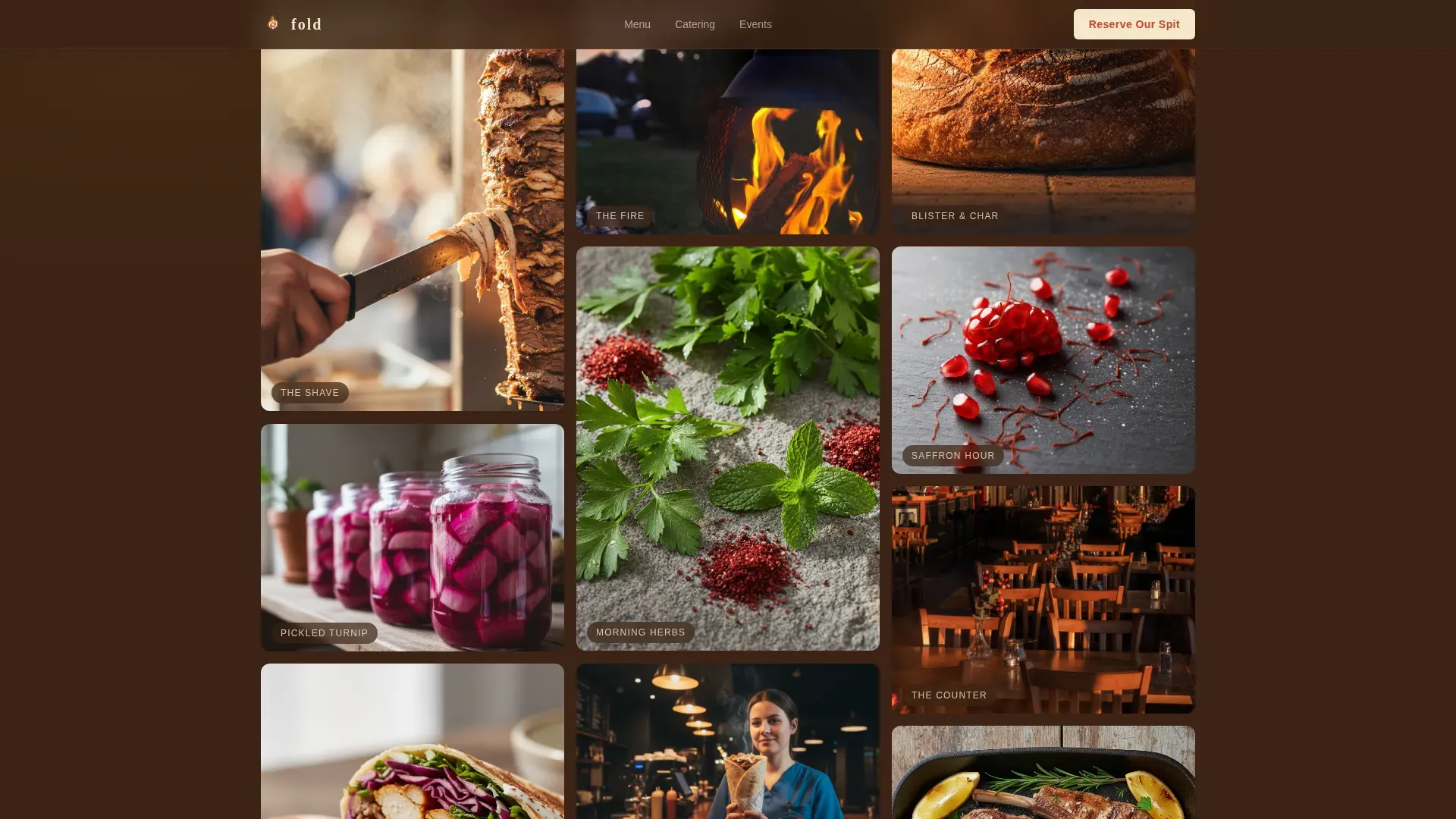 Agrarian Shawarma Event Landing Page Template