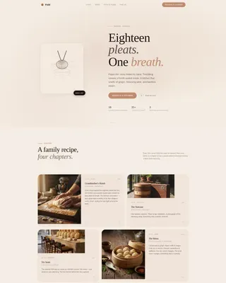 Luxe Minimal Xiaolongbao Booking Landing Page Template