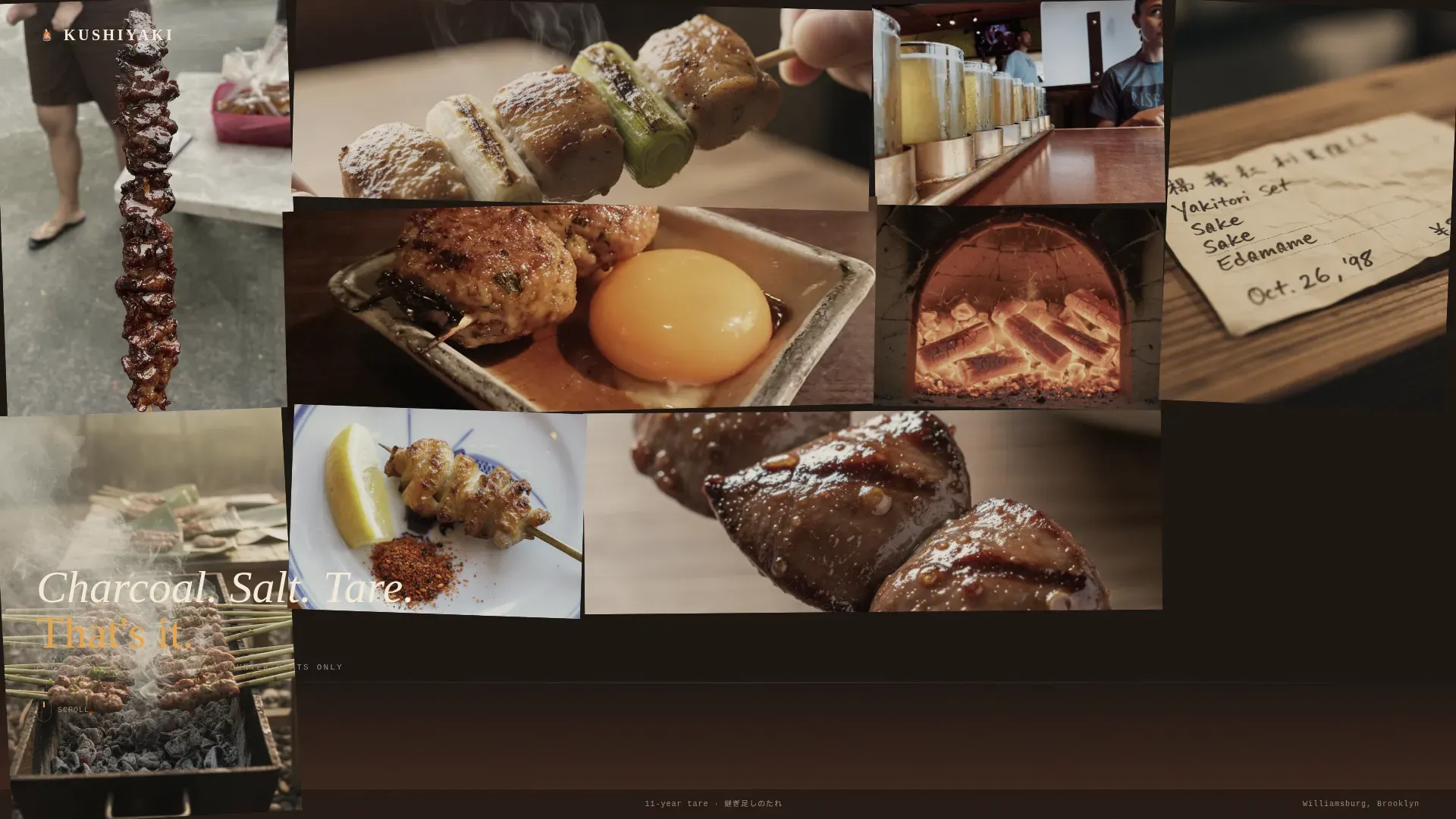 Neo-Retro Yakitori Bar Landing Page Template