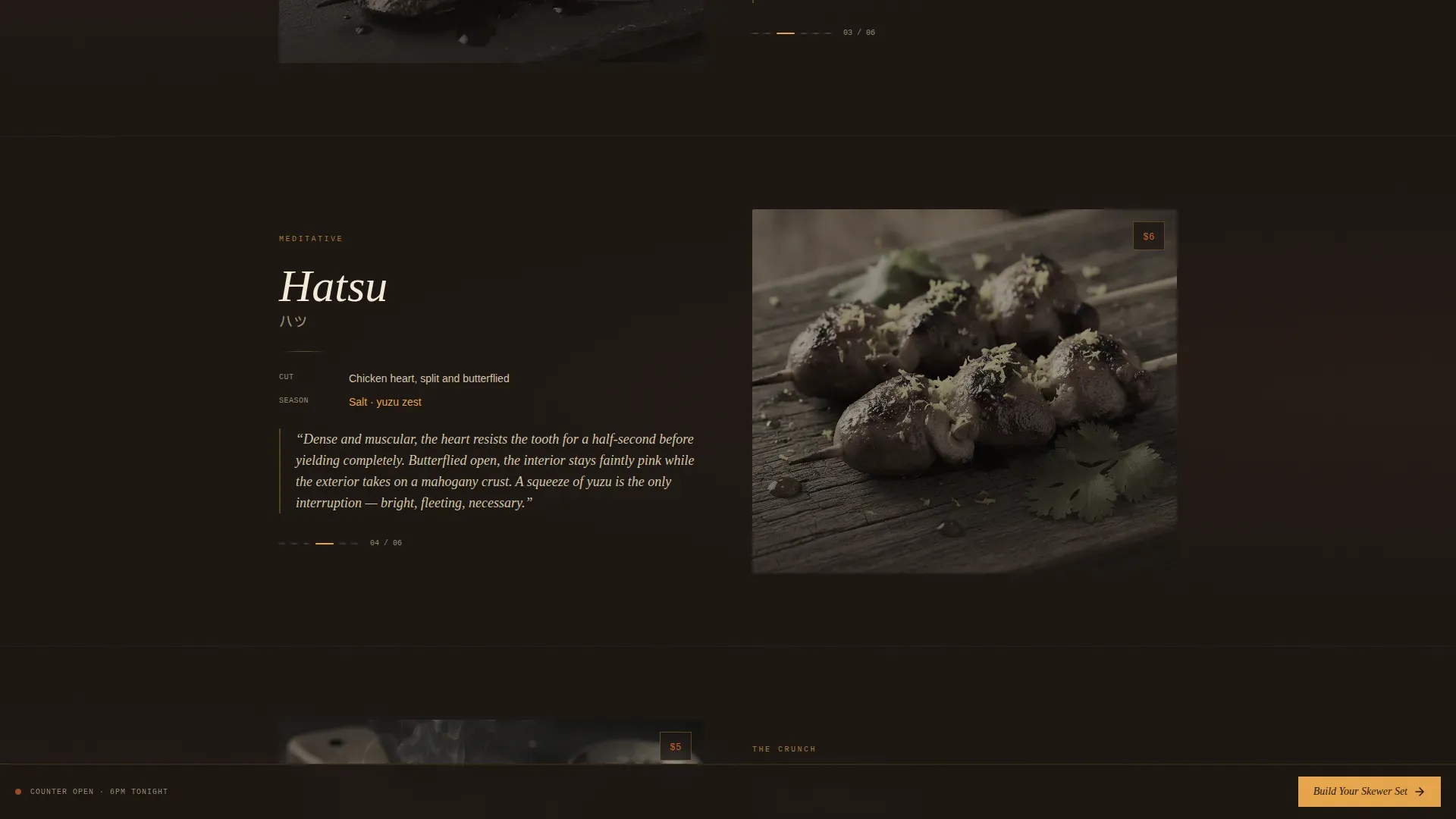 Neo-Retro Yakitori Bar Landing Page Template