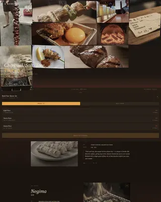 Neo-Retro Yakitori Bar Landing Page Template