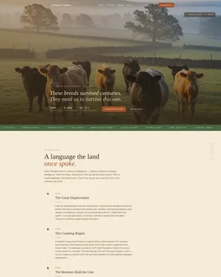 Heritage Breed Conservancy Landing Page Template