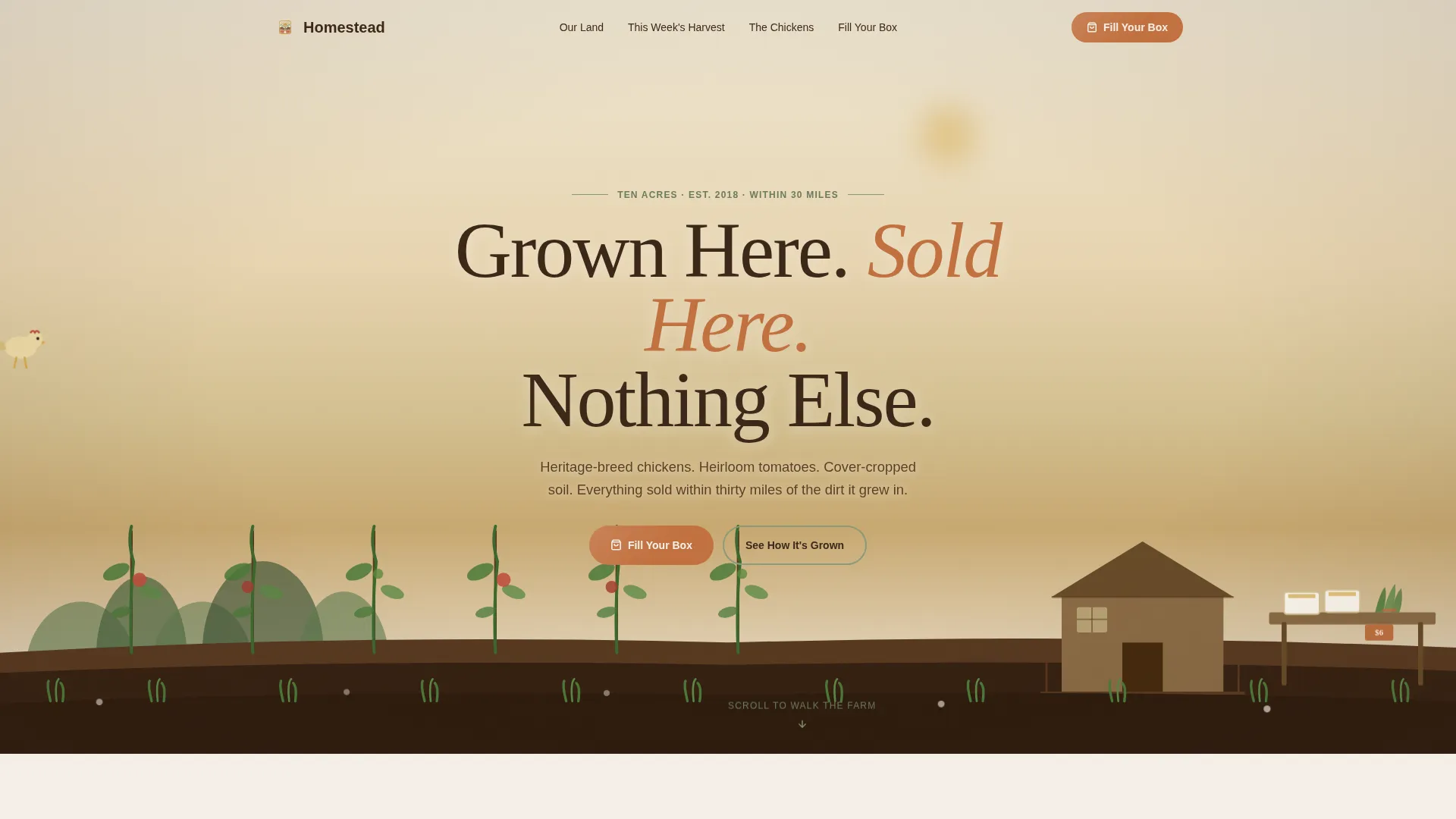 Hobby Farm Landing Page Template for Direct Sales