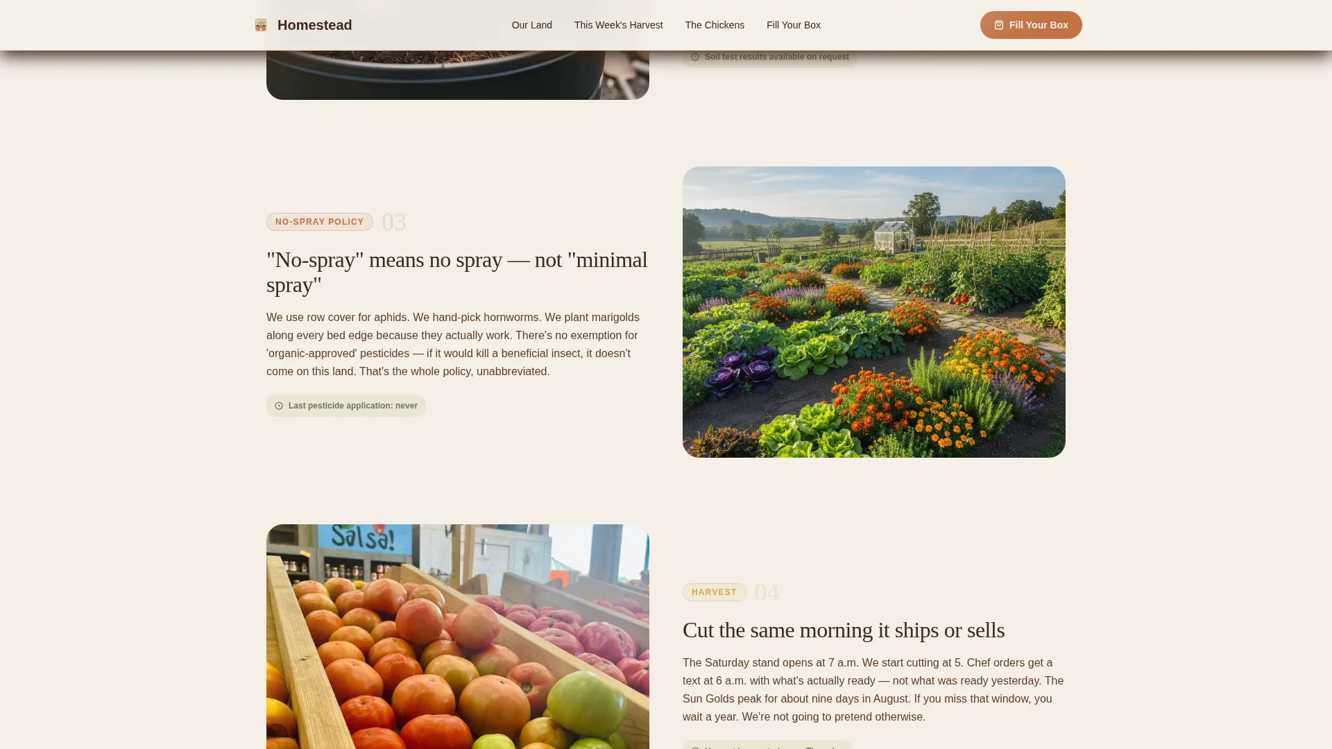 Hobby Farm Landing Page Template for Direct Sales