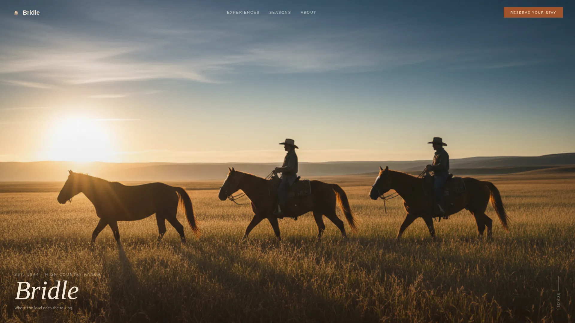 Rustic Horse Ranch Landing Page Template