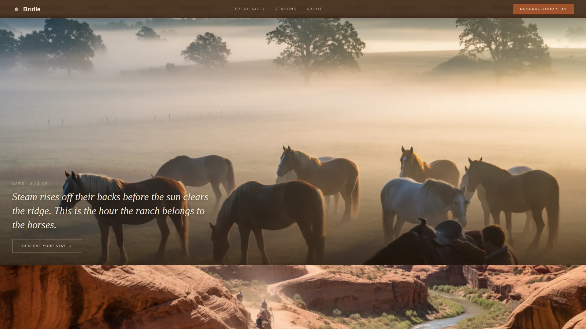 Rustic Horse Ranch Landing Page Template