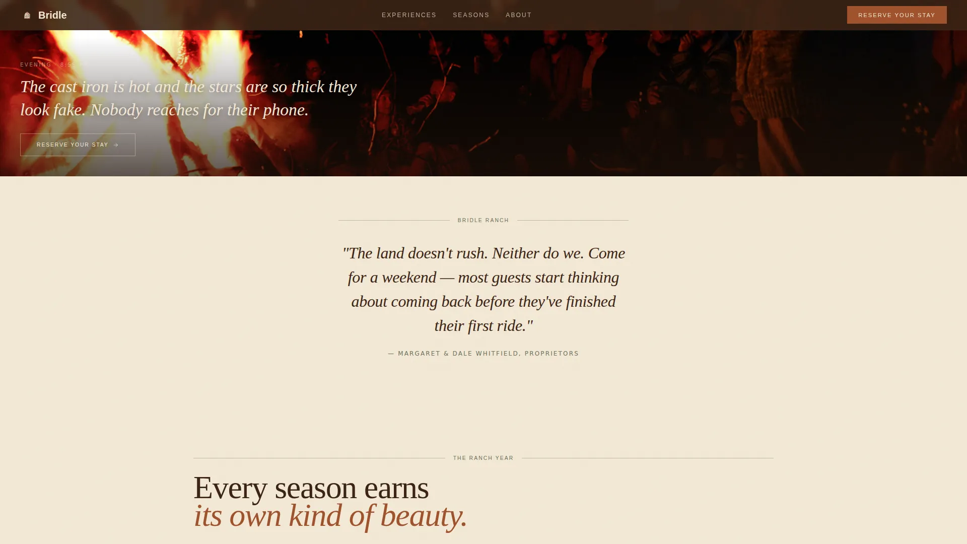 Rustic Horse Ranch Landing Page Template