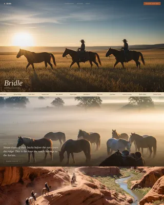 Rustic Horse Ranch Landing Page Template