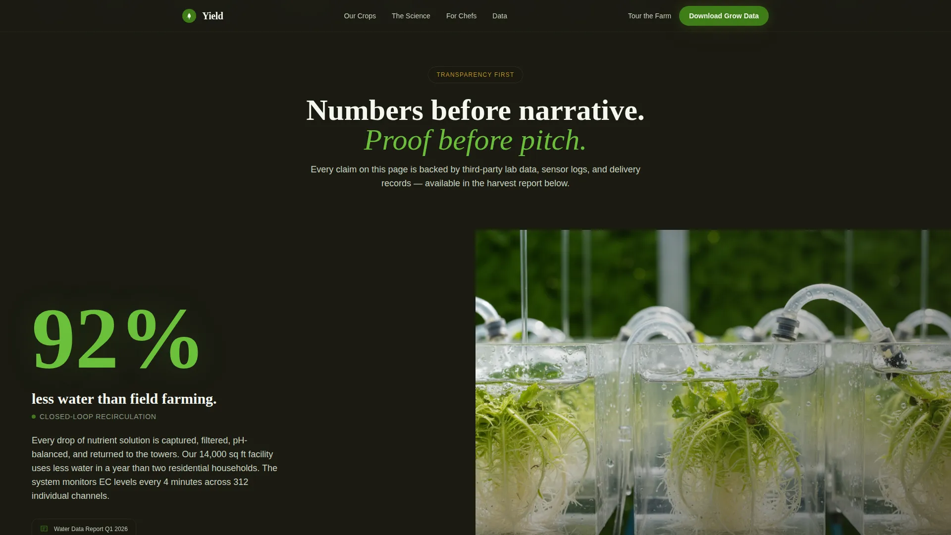 Hydroponic Farm Landing Page Template