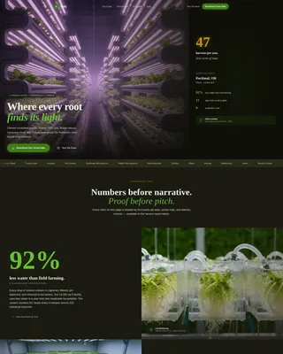 Hydroponic Farm Landing Page Template
