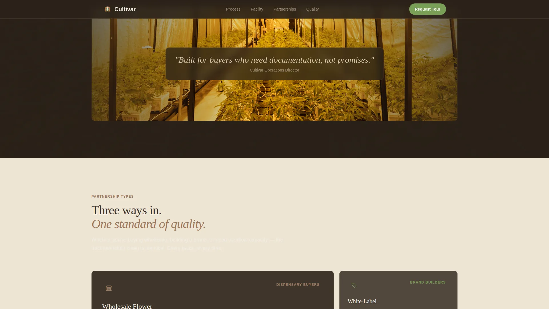 Cannabis Cultivation & Production Professional Website Template