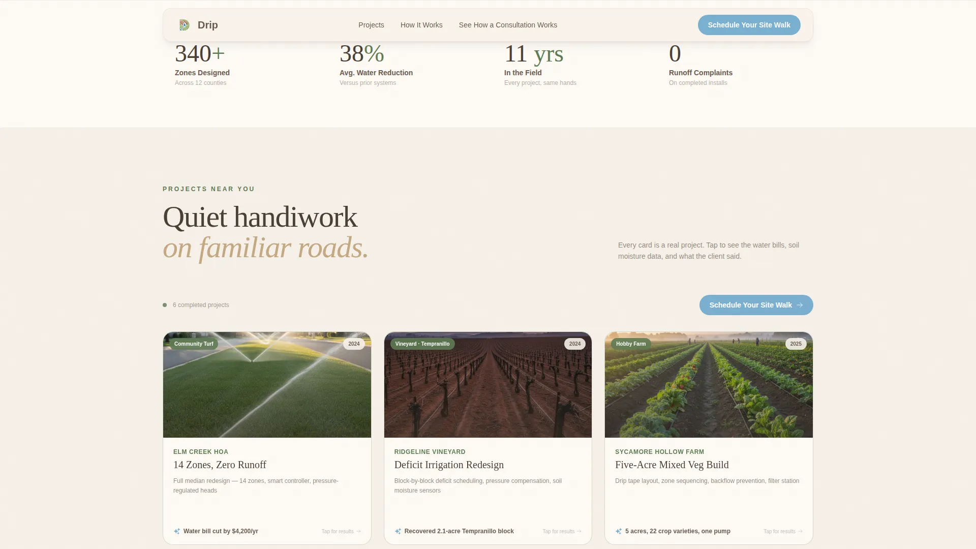 Soil & Water Conservation Booking Website Template