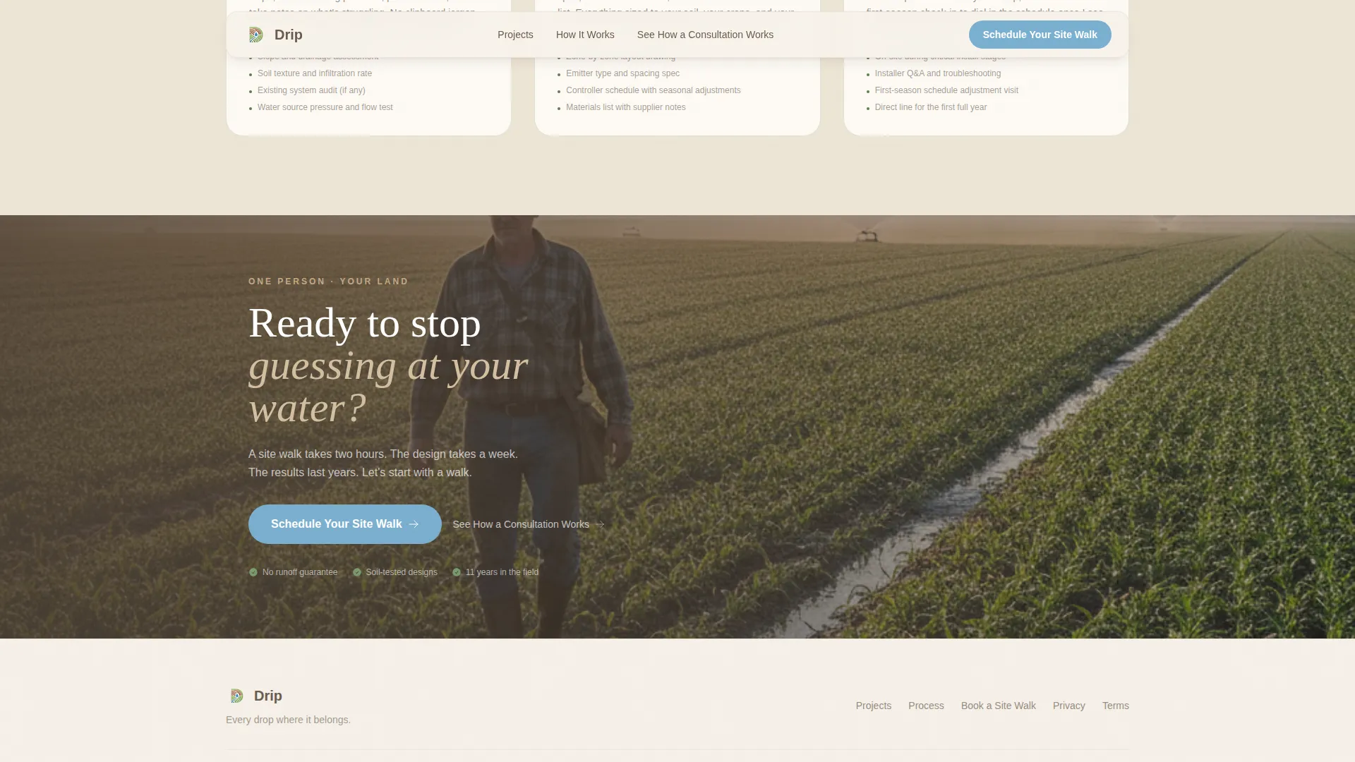 Soil & Water Conservation Booking Website Template