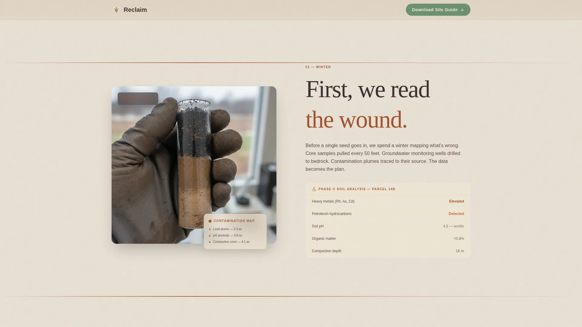 Soil & Water Conservation Professional Website Template