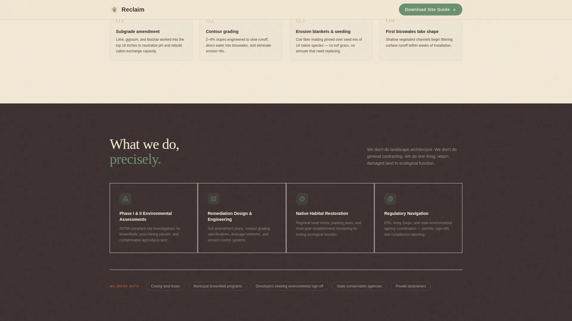Soil & Water Conservation Professional Website Template