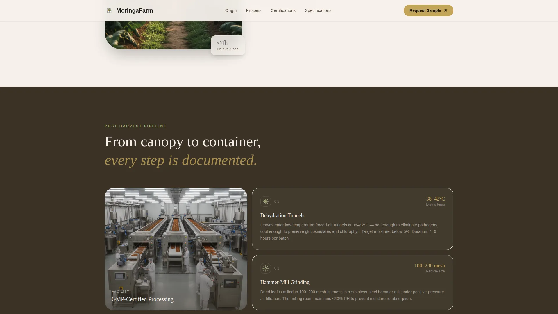 Farm B2B Landing Page Template | Pastoral Calm Design