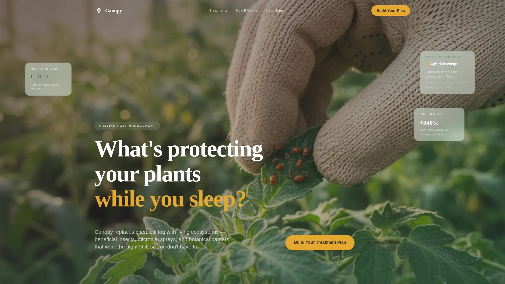 Organic Pest Management Landing Page Template