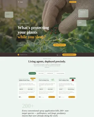 Organic Pest Management Landing Page Template