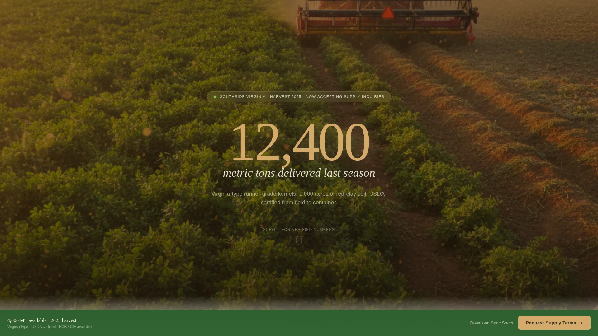 Crop & Grain Farming Privacy Policy Website Template